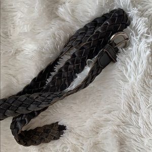 Black braided belt